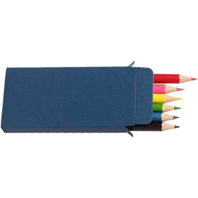 Giftology Set of 6pcs Color Pencils in Denim Paper Box
