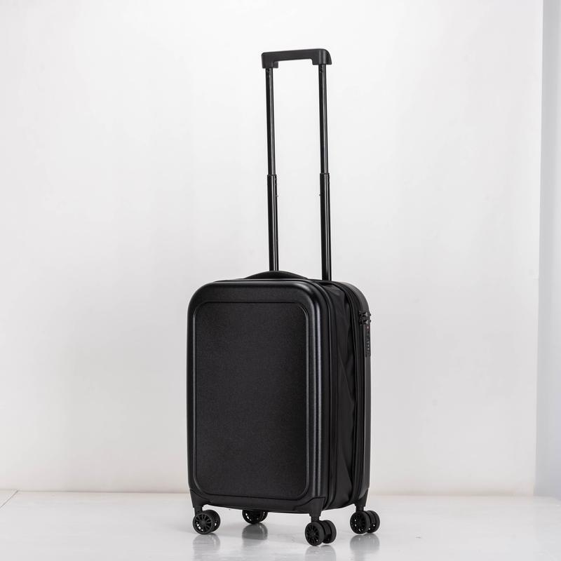 SANTHOME Foldable Cabin Trolley Bag - Black Matt Finish