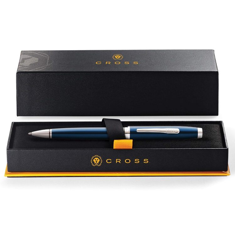Cross Coventry Blue Lacquer with Polished Chrome Appointments Ballpoint Pen