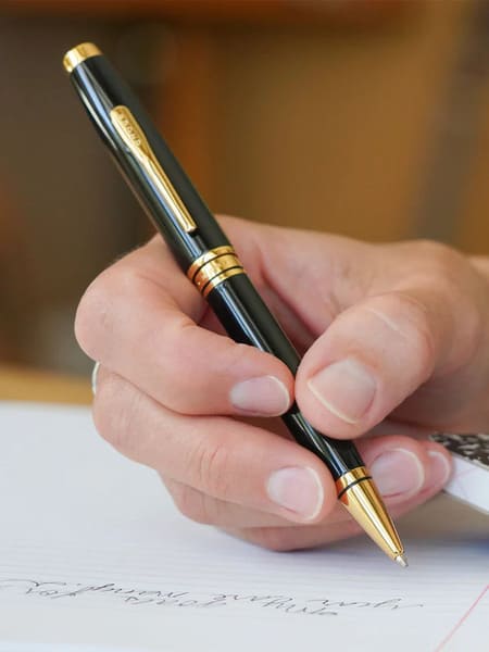 Cross Coventry Classic Black Lacquer with Gold Tone Appointments Ballpoint Pen