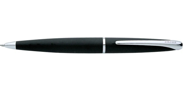 Cross ATX® Basalt Black with Polished Chrome Appointments Ballpoint Pen (Blue Ink)