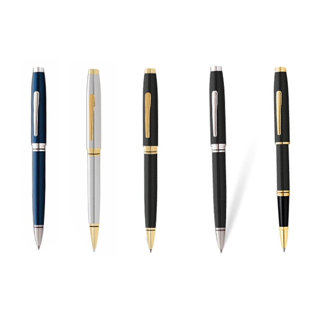 Cross Coventry Classic Black Lacquer with Gold Tone Appointments Ballpoint Pen (Blue Ink)