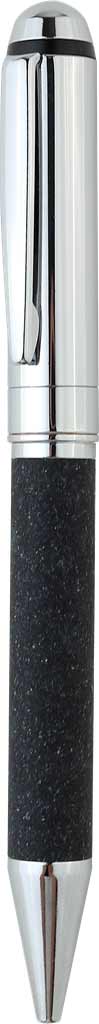 eco-neutral Metal Pen with Recycled Leather Barrel - Black