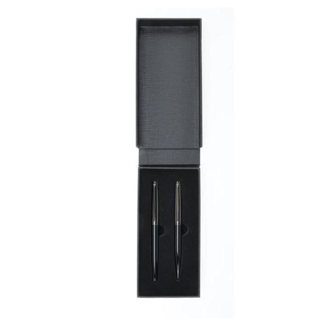 Santhome® Gift Set of 2 Luxury Pens - Black / Chrome