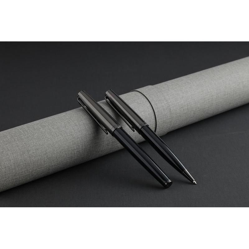 Santhome® Gift Set of 2 Luxury Pens - Black / Chrome