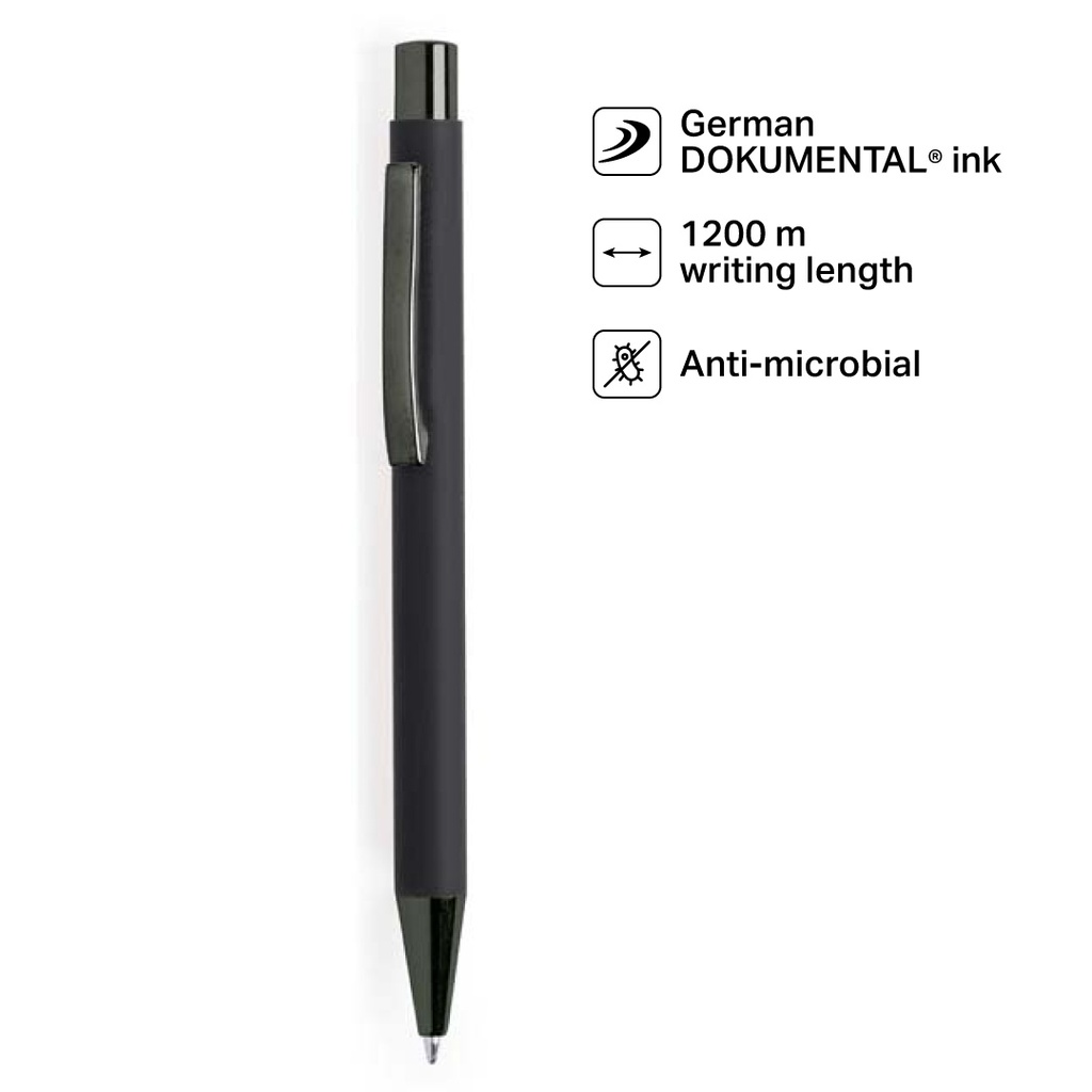 Giftology Metal Ballpen - Black (Anti-bacterial)