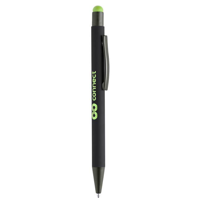 Giftology Metal Soft-touch Ballpen with Stylus - Green