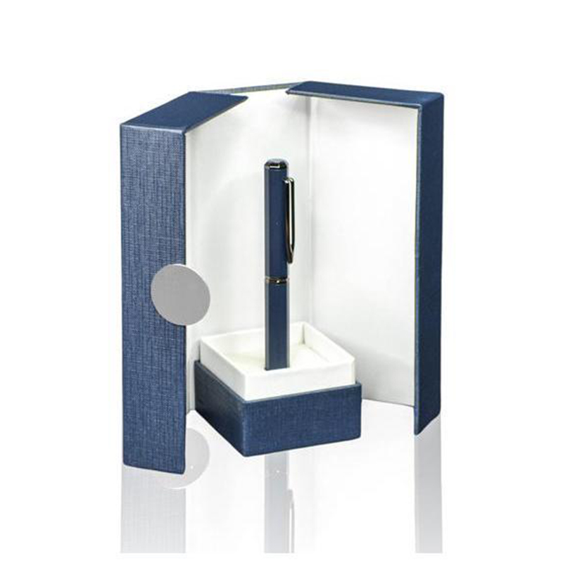 Premium Metal Roller Pen in Gift Box - Blue