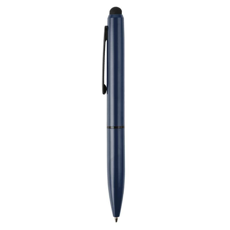 Metal Ballpoint Pen with Stylus - Blue