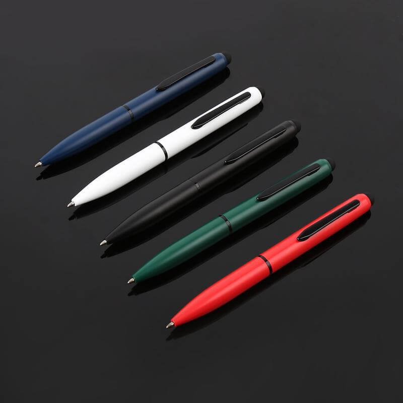 Metal Ballpoint Pen with Stylus - Green
