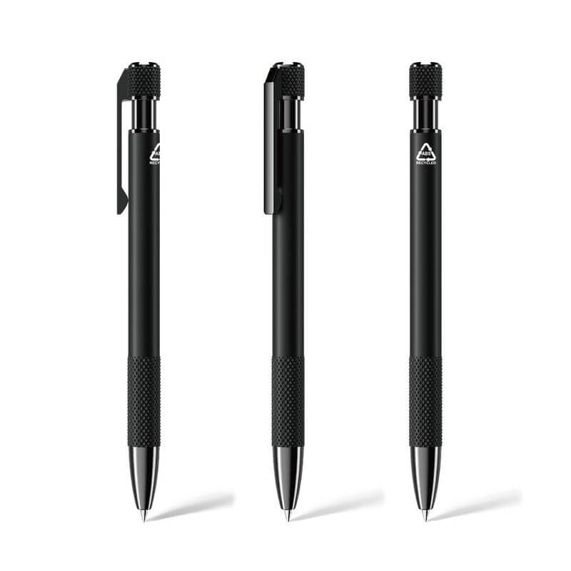 Recycled Aluminium Ballpoint Pen - Black