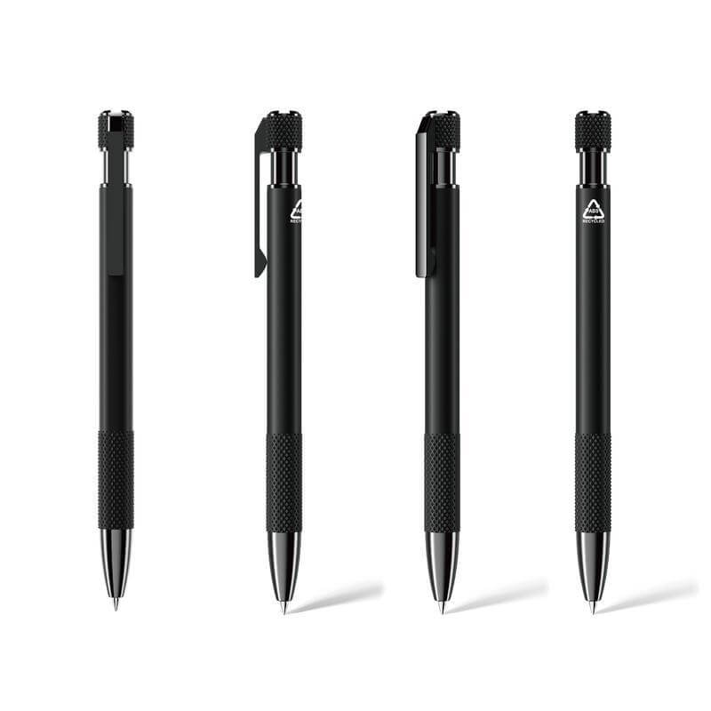 Recycled Aluminium Ballpoint Pen - Black