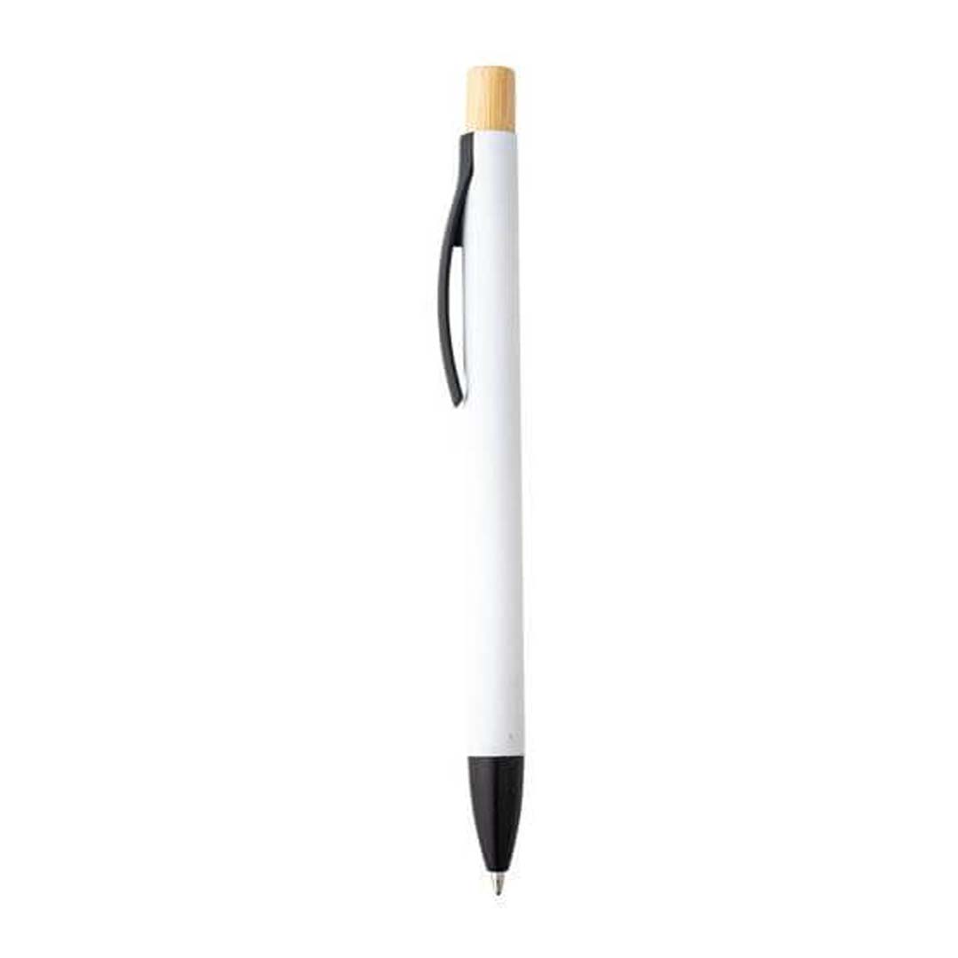 Aluminium Push Action Ballpen - White