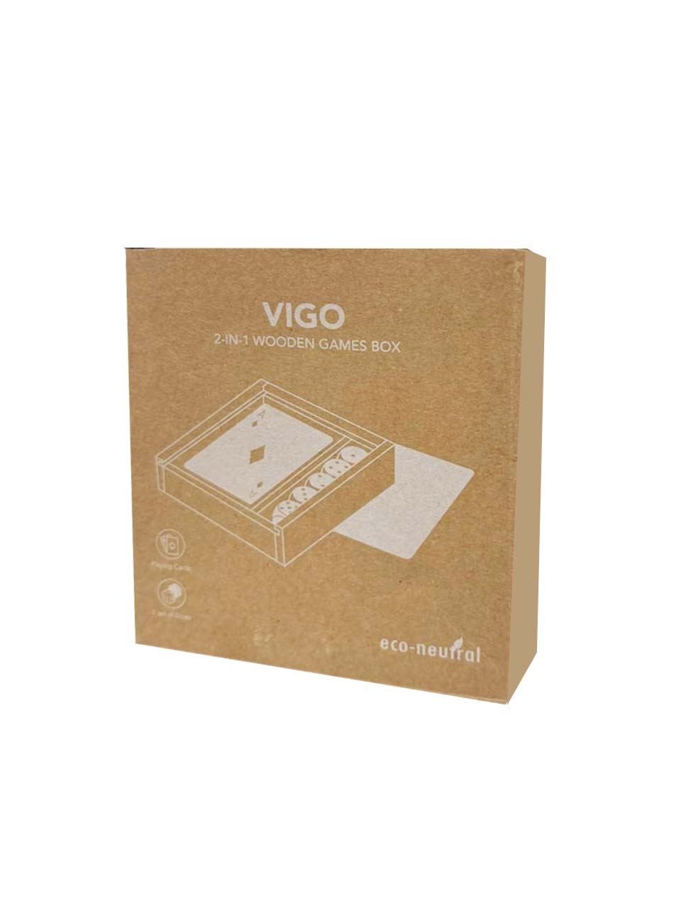 eco-neutral 2-in-1 Wooden Games Box