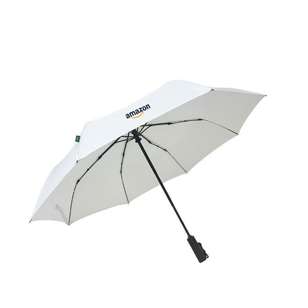 Santhome RPET Auto-Open 23" Umbrella with SPF50 UV Protection - White