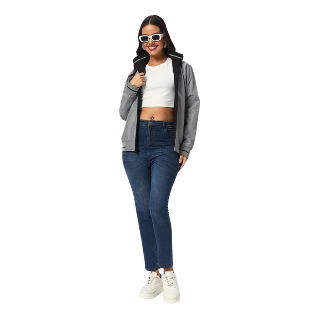 SANTHOME Women's Lightweight Reversible Bomber Jacket