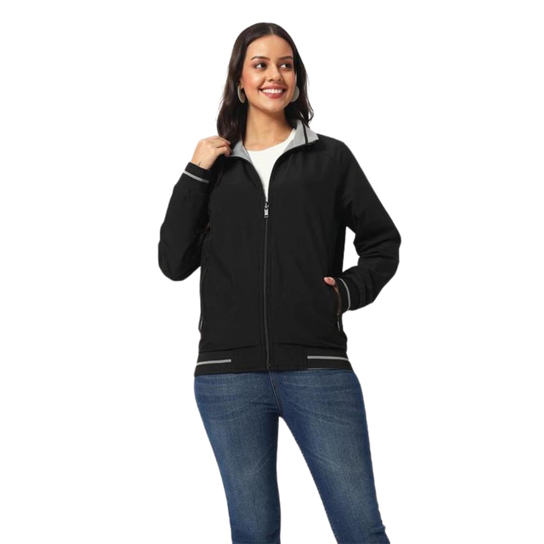 SANTHOME Women's Lightweight Reversible Bomber Jacket